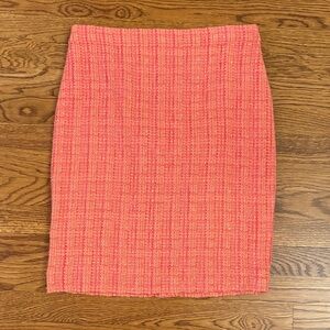 J. Crew Vibrant Coral Pencil Skirt